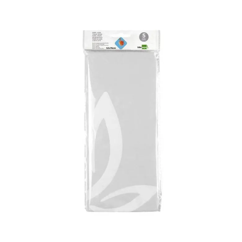 Papel seda marca Liderpapel blanco paquete 5 hojas