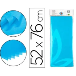 Papel seda marca Liderpapel celeste paquete 5 hojas