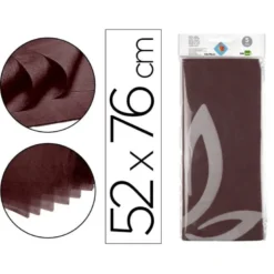 Papel seda marca Liderpapel marron paquete 5 hojas