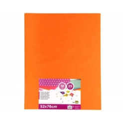 Papel seda marca Liderpapel naranja paquete 25 hojas