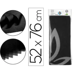 Papel seda marca Liderpapel negro paquete 5 hojas
