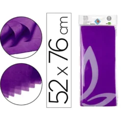 Papel seda marca Liderpapel violeta paquete 5 hojas