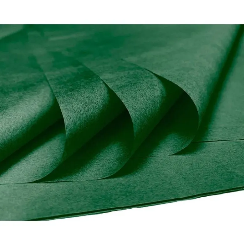 Papel seda marca Liderpapel verde oscuro paquete 5 hojas