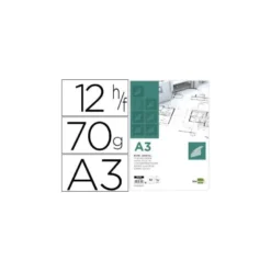 Papel vegetal Liderpapel A3 297x420mm 70g/m2 12 hojas