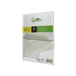 Papel verjurado liderpapel A4 90g/m2 crema paquete de 100 hojas.