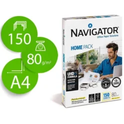 PAQUETE DE 150 HOJAS- PAPEL FOTOCOPIADORA NAVIGATOR DIN A4 80 GRAMOS