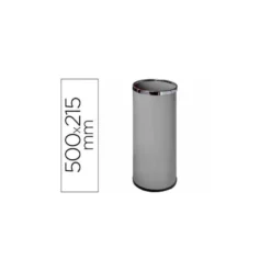 Paraguero metalico 301 gris aros cromado 50x21,5 cm.
