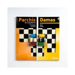 Parchis con damas tablero grande 4 jugadores 41x40x4,5 cm