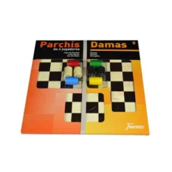 Parchis con damas tablero grande 4 jugadores 41x40x4,5 cm