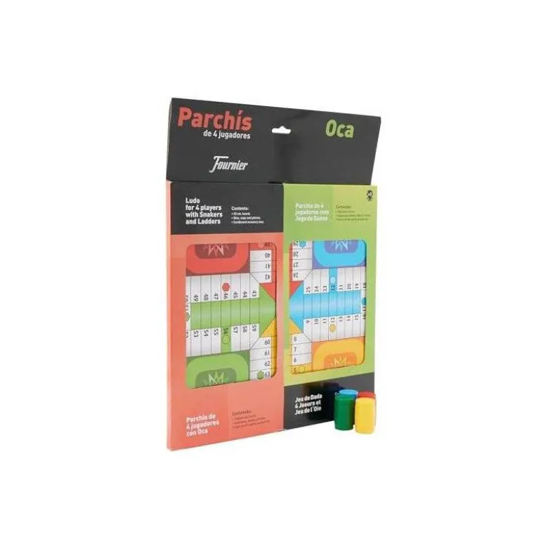 Parchis con oca tablero pequeño 42,5x33x4,45 cm