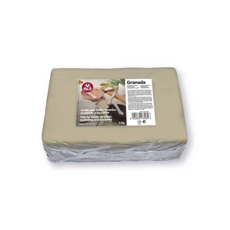 Pasta de Modelar Gres Sio Color Blanco 2 Paquete de 5 kg