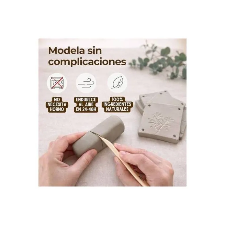 PASTA DE MODELAR SIO-2 PLUS COLOR BLANCO NATURAL PAQUETE DE 1 KG