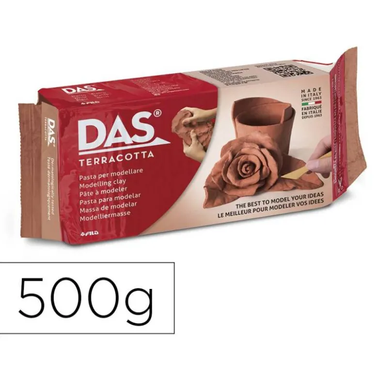 Pasta para modelar Das color Terracota 500 gr