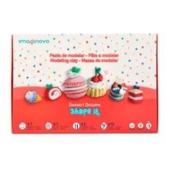 PASTA PARA MODELAR IMAGINOVO DE SECADO AL AIRE SET DE 12 COLORES SHAPE IT DESSERT DREAM HERRAMIENTAS E INSTRUCCIONES