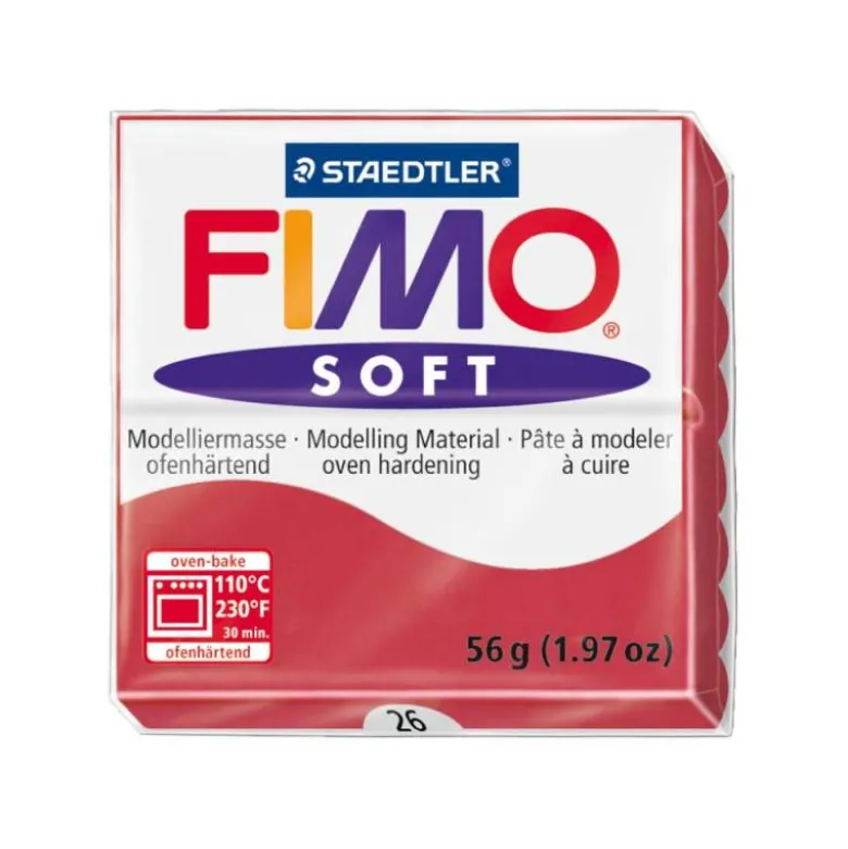 Pasta para modelar Staedtler Fimo Soft rojo cereza 56 gr