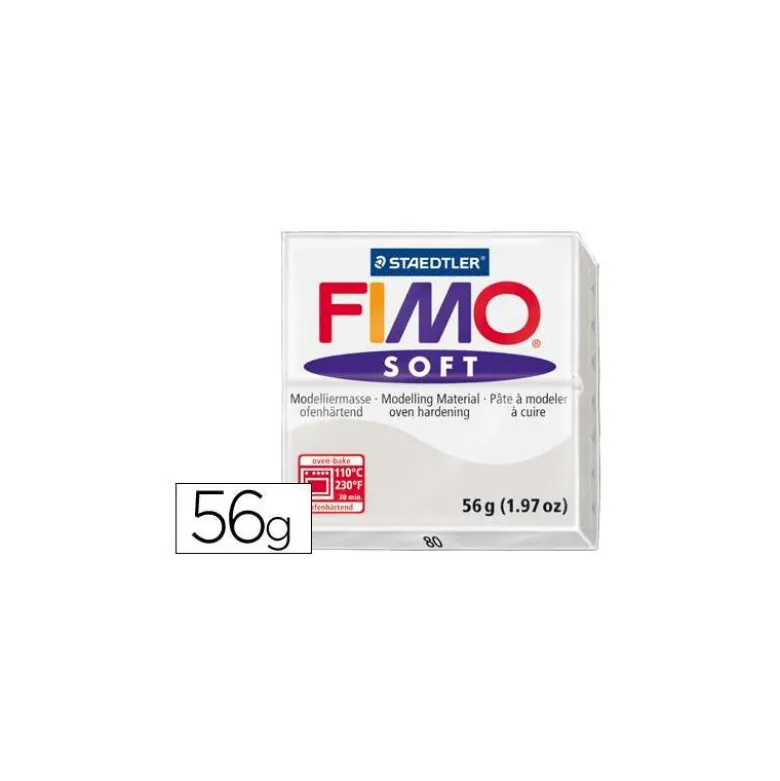Pasta para modelar Staedtler Fimo soft Color gris 56 gr