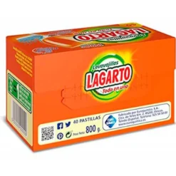 PASTILLA LAVAVAJILLAS LAGARTO TODO EN UNO ABRILLANTA DESINCRUSTA Y PROTEGE SIN PRELAVADO CAJA DE 40 UNIDADES