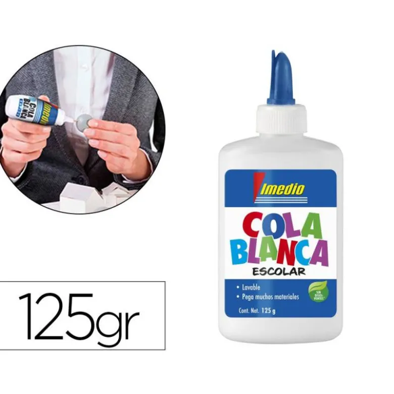 PEGAMENTO COLA BLANCA IMEDIO BOTE 125 GR
