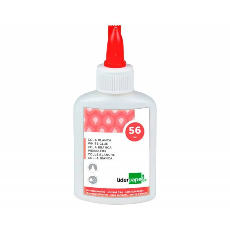 Pegamento cola blanca lavable liderpapel bote 56 ml