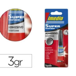 PEGAMENTO IMEDIO SUPER RAPIDO ADHESIVO INSTANTANEO BOTE DE 3 GR
