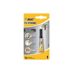 Pegamento Instantaneo marca Bic fix strong 3 gr adhesivo extra fuerte