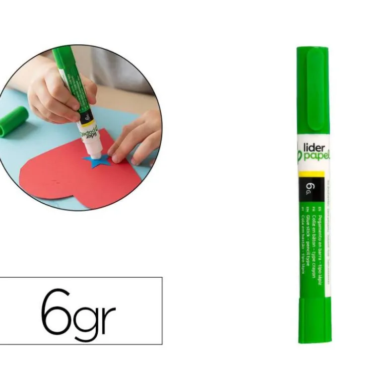 PEGAMENTO LIDERPAPEL EN BARRA 6 GR BOLIGRAFO CON CLIP