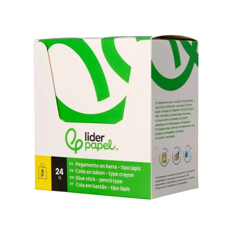 PEGAMENTO LIDERPAPEL EN BARRA 6 GR BOLIGRAFO CON CLIP