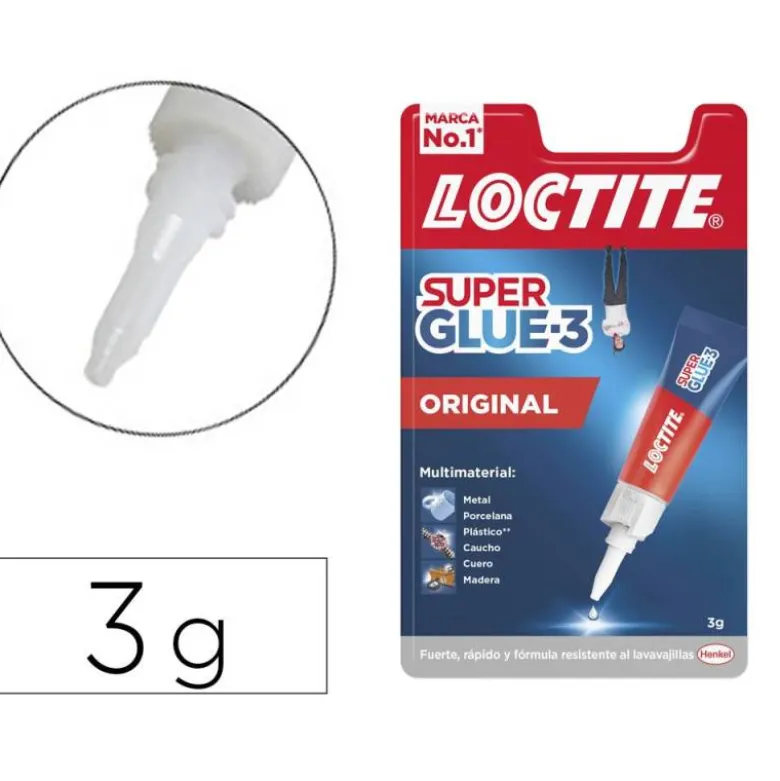 Pegamento Loctite 3 gr adhesivo instantaneo