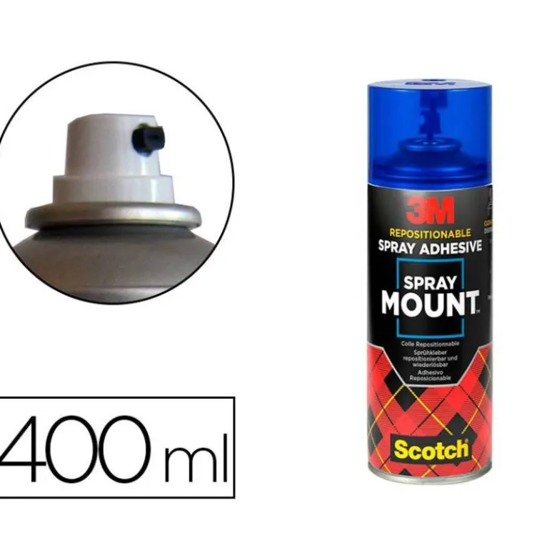 Pegamento 3M en spray adhesivo reposicionable. Bote 400 ml