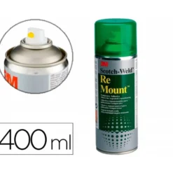 Pegamento 3M en spray adhesivo reposicionable indefinidamente. Bote 400 ml