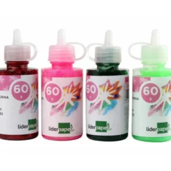 Pegamento purpurina Liderpapel fantasia colores metalicos surtidos envase de 60gr