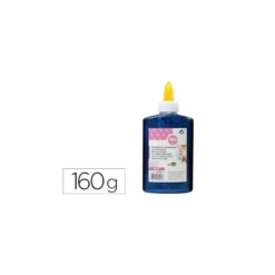 Pegamento purpurina Liderpapel Fantasia color Azul metalizado Bote 160gr