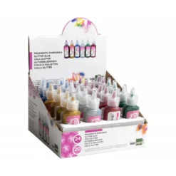 Pegamento purpurina Liderpapel fantasia colores metalicos surtidos envase 20gr
