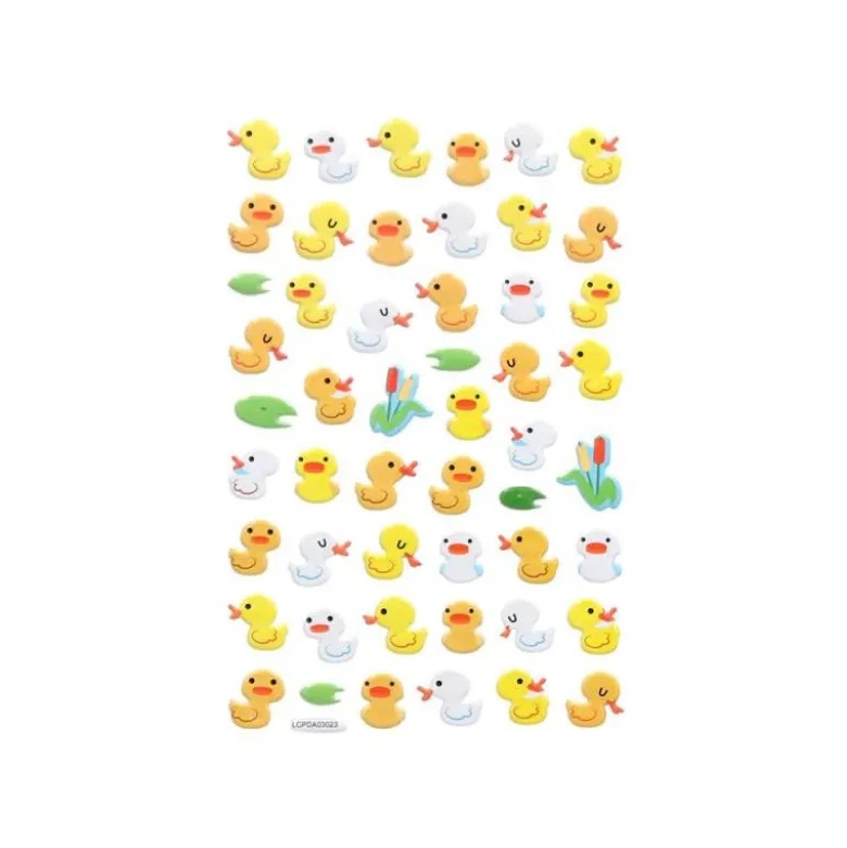 PEGATINAS IMAGINOVO CUTE ANIMALES PATOS CON RELIEVE 190X105 MM EN BLISTER
