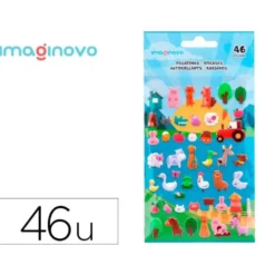 PEGATINAS IMAGINOVO CUTE ANIMALES GRANJA CON RELIEVE 190X105 MM EN BLISTER