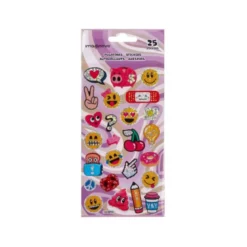 PEGATINAS IMAGINOVO DISEÑOS SURTIDOS SMILEY CON BRILLO 214X100 MM EN BLISTER