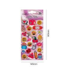 PEGATINAS IMAGINOVO DISEÑOS SURTIDOS SMILEY CON BRILLO 214X100 MM EN BLISTER