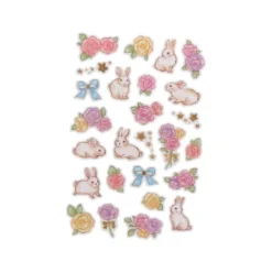 PEGATINAS IMAGINOVO FLORES Y CONEJOS DE PAPEL 190X104 MM EN BLISTER