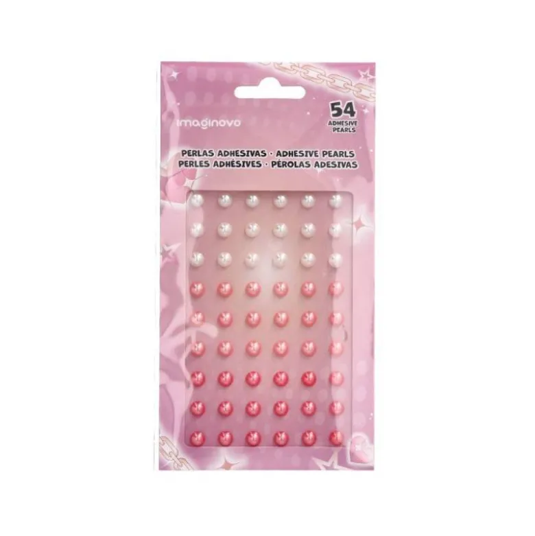PEGATINAS IMAGINOVO GEMAS BLANCAS Y ROSAS BRILLANTES CON RELIEVE PARA TODAS SUPERFICIES 190X105 MM EN