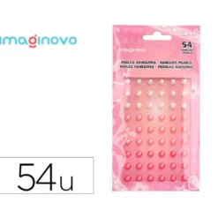 PEGATINAS IMAGINOVO GEMAS BLANCAS Y ROSAS BRILLANTES CON RELIEVE PARA TODAS SUPERFICIES 190X105 MM EN