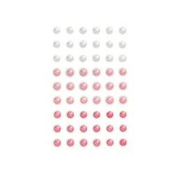 PEGATINAS IMAGINOVO GEMAS BLANCAS Y ROSAS BRILLANTES CON RELIEVE PARA TODAS SUPERFICIES 190X105 MM EN