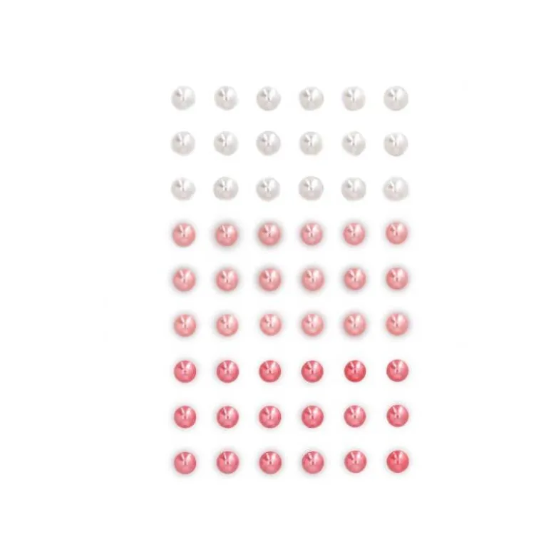 PEGATINAS IMAGINOVO GEMAS BLANCAS Y ROSAS BRILLANTES CON RELIEVE PARA TODAS SUPERFICIES 190X105 MM EN