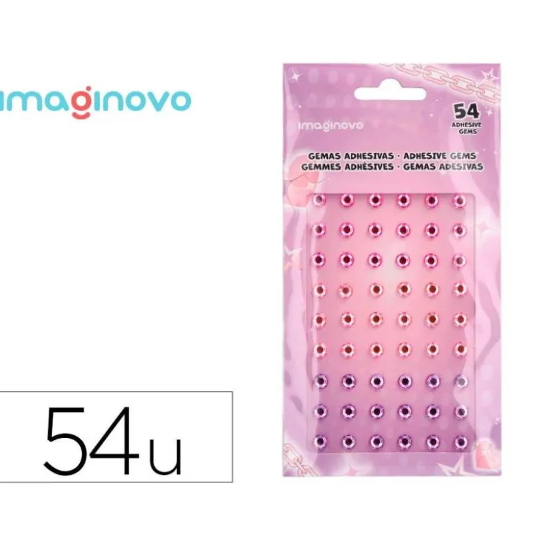 PEGATINAS IMAGINOVO GEMAS ROSAS Y MORADAS BRILLANTES CON RELIEVE PARA TODAS SUPERFICIES 190X105 MM EN