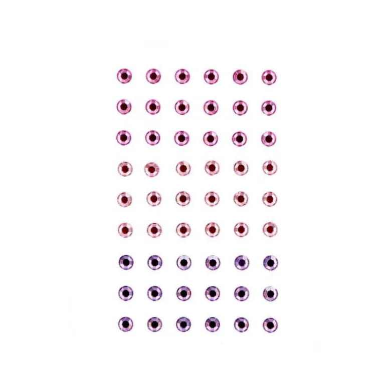 PEGATINAS IMAGINOVO GEMAS ROSAS Y MORADAS BRILLANTES CON RELIEVE PARA TODAS SUPERFICIES 190X105 MM EN