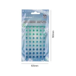 PEGATINAS IMAGINOVO GEMAS VERDES Y AZULES BRILLANTES CON RELIEVE PARA TODAS SUPERFICIES 190X105 MM EN