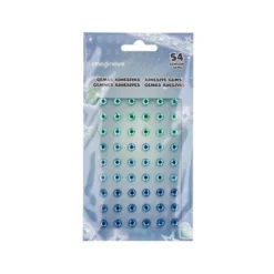 PEGATINAS IMAGINOVO GEMAS VERDES Y AZULES BRILLANTES CON RELIEVE PARA TODAS SUPERFICIES 190X105 MM EN