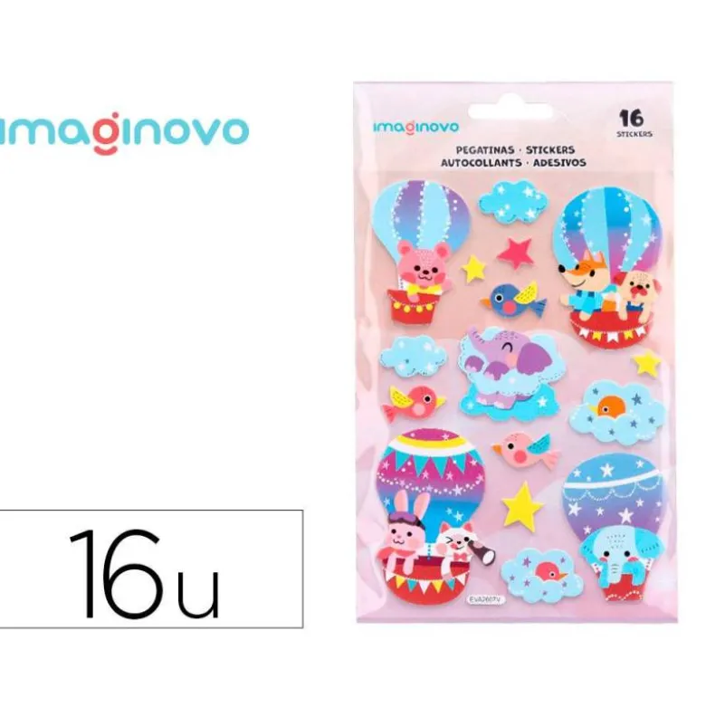 PEGATINAS IMAGINOVO GLOBO MAGIC DREAMS CON RELIEVE 210X130 MM EN BLISTER