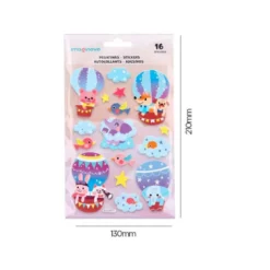 PEGATINAS IMAGINOVO GLOBO MAGIC DREAMS CON RELIEVE 210X130 MM EN BLISTER