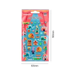 PEGATINAS IMAGINOVO KIDS CIRCO GOMA EVA 190X 05 MM EN BLISTER