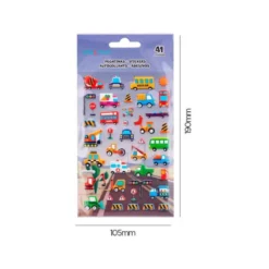 PEGATINAS IMAGINOVO KIDS COCHES CON RELIEVE 190X105 MM EN BLISTER